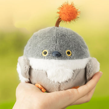 Baby Pigeon Plush Bag Charm, Stuffed Bird Keychain